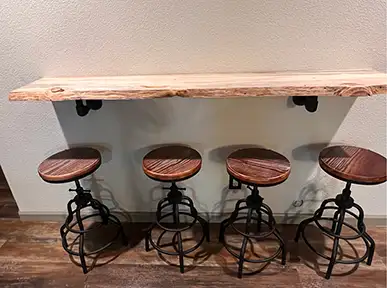 finished bar table