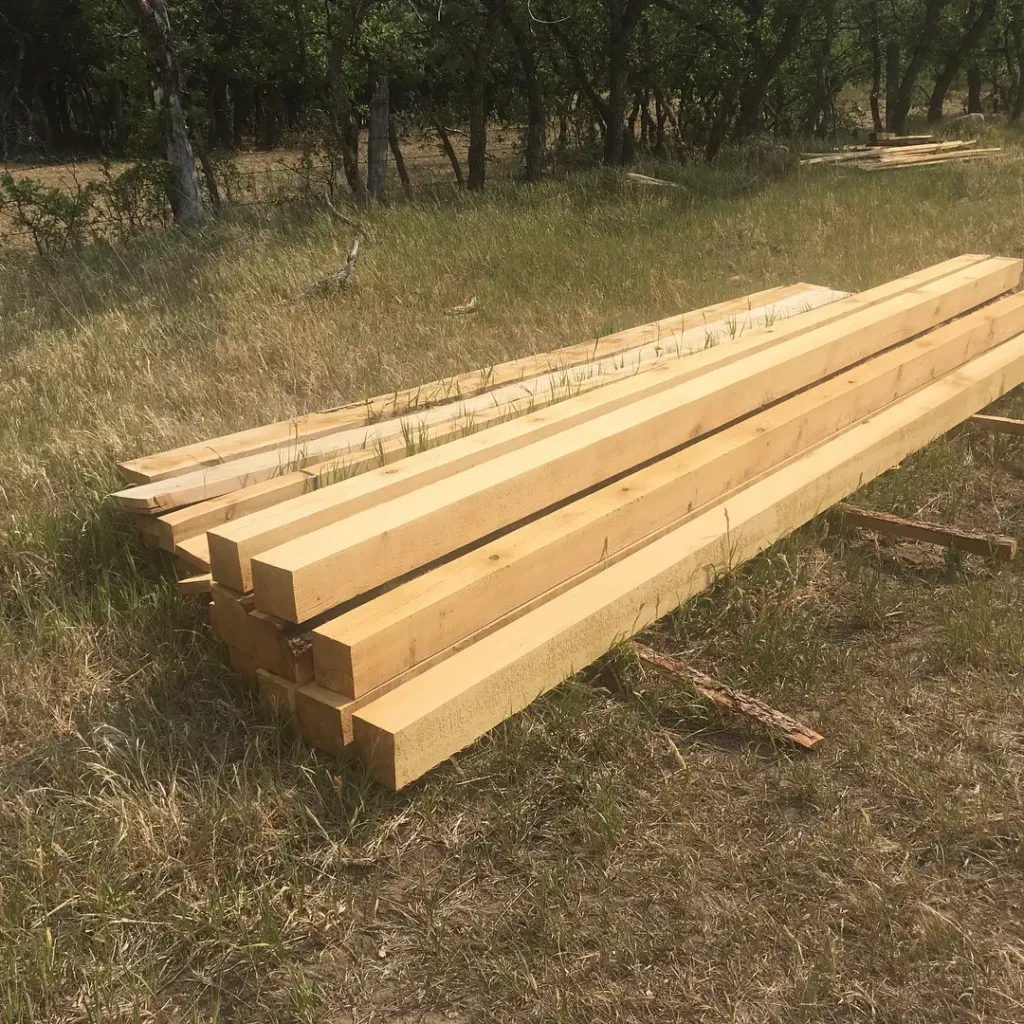 Timber frame posts beams