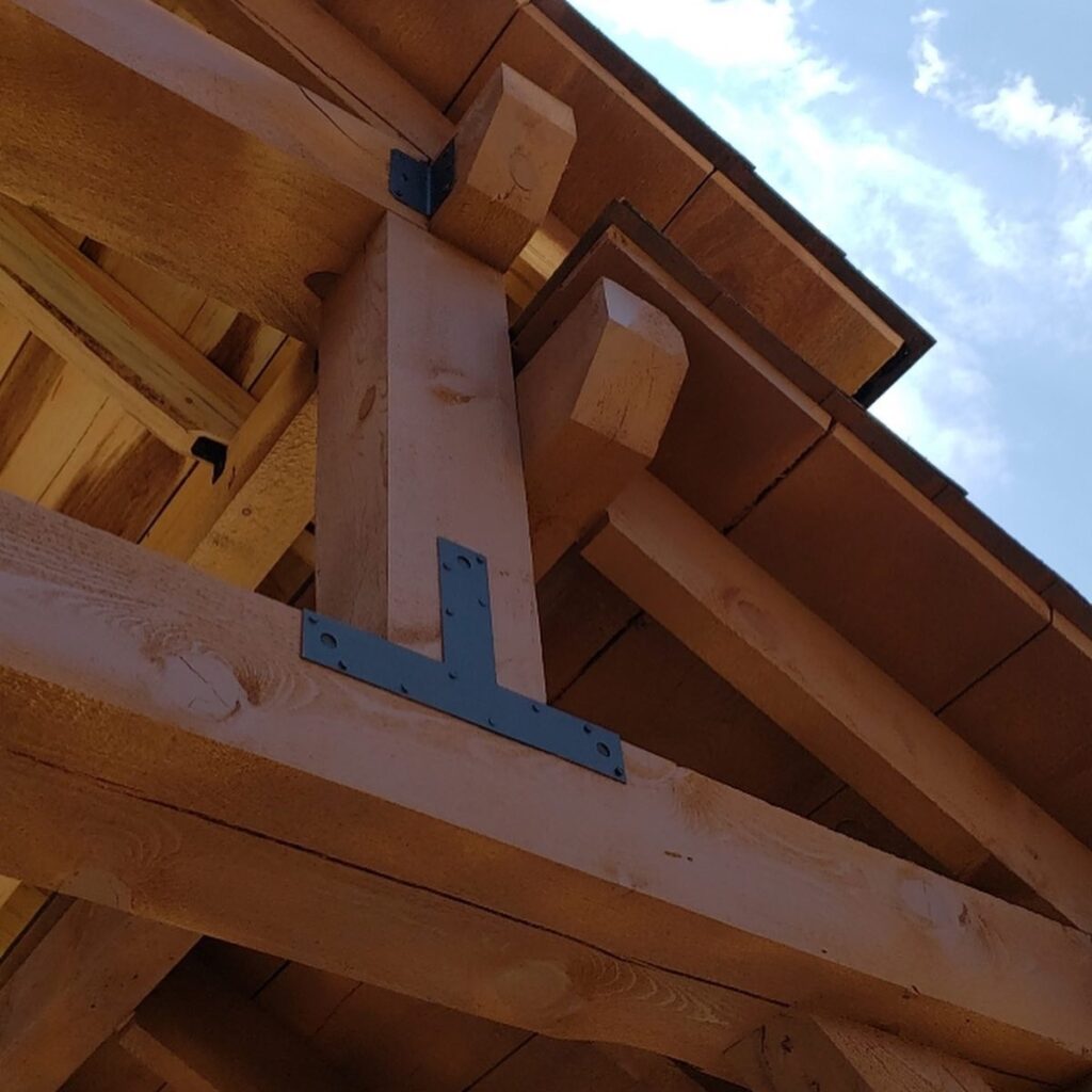 Timber frame gazebo lumber