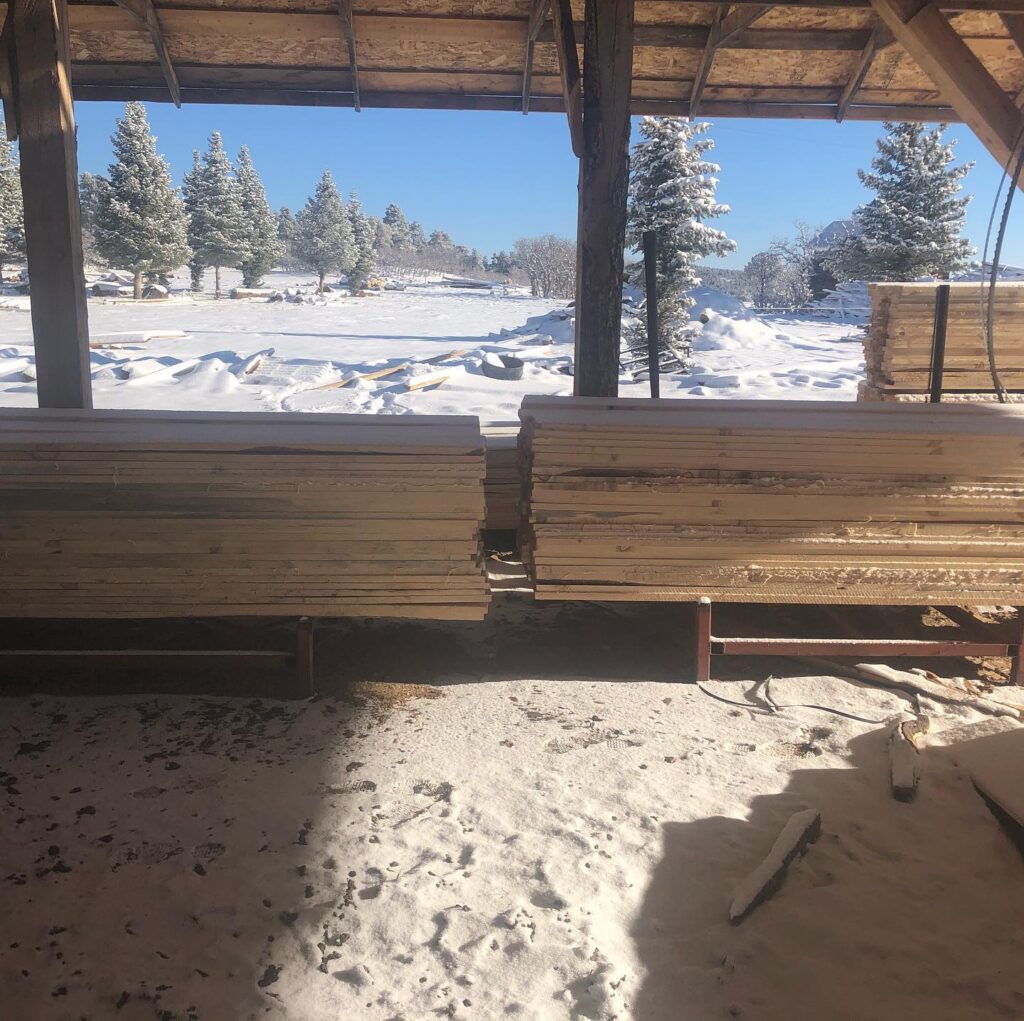 Rough sawn lumber building packages