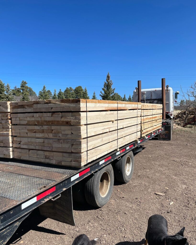 Rough sawn lumber building packages