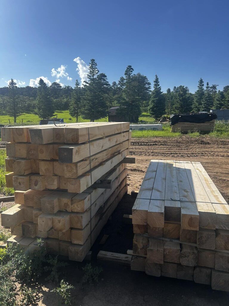 Rough sawn lumber building packages