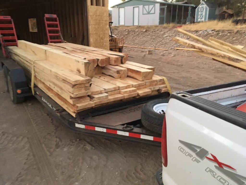 Rough sawn lumber building packages